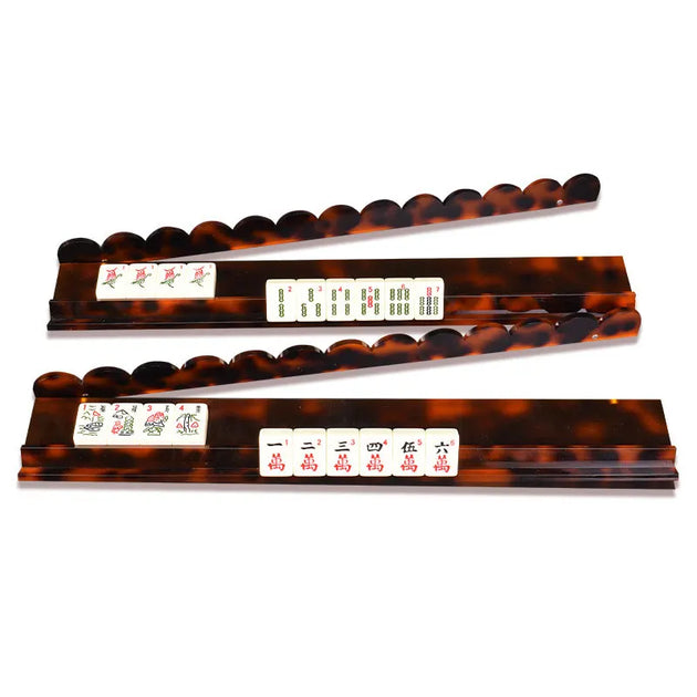 Pearl Scalloped Mahjong Racks & Pushers | Acrylic Mahjong Rack Set ...