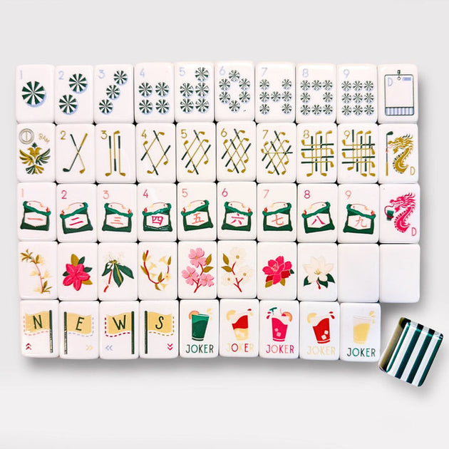Fairways & Flowers Mahjong Tile Set | Golf Mahjong Tiles – Mahj Vibes