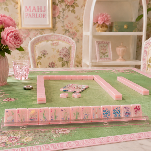 Blush Pink Mahjong Tiles – Acrylic American Mahjong Set – Mahj Vibes