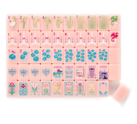 Blush Pink Mahjong Tiles – Acrylic American Mahjong Set – Mahj Vibes